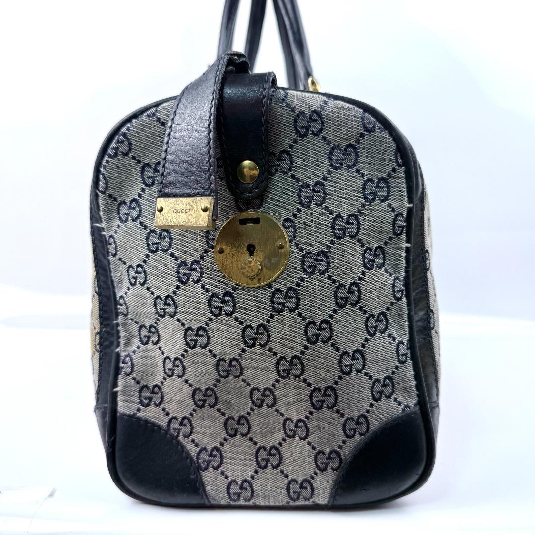 希少デザイン GUCCI ボストンバッグ GGスプリーム シェリーライン 大容量