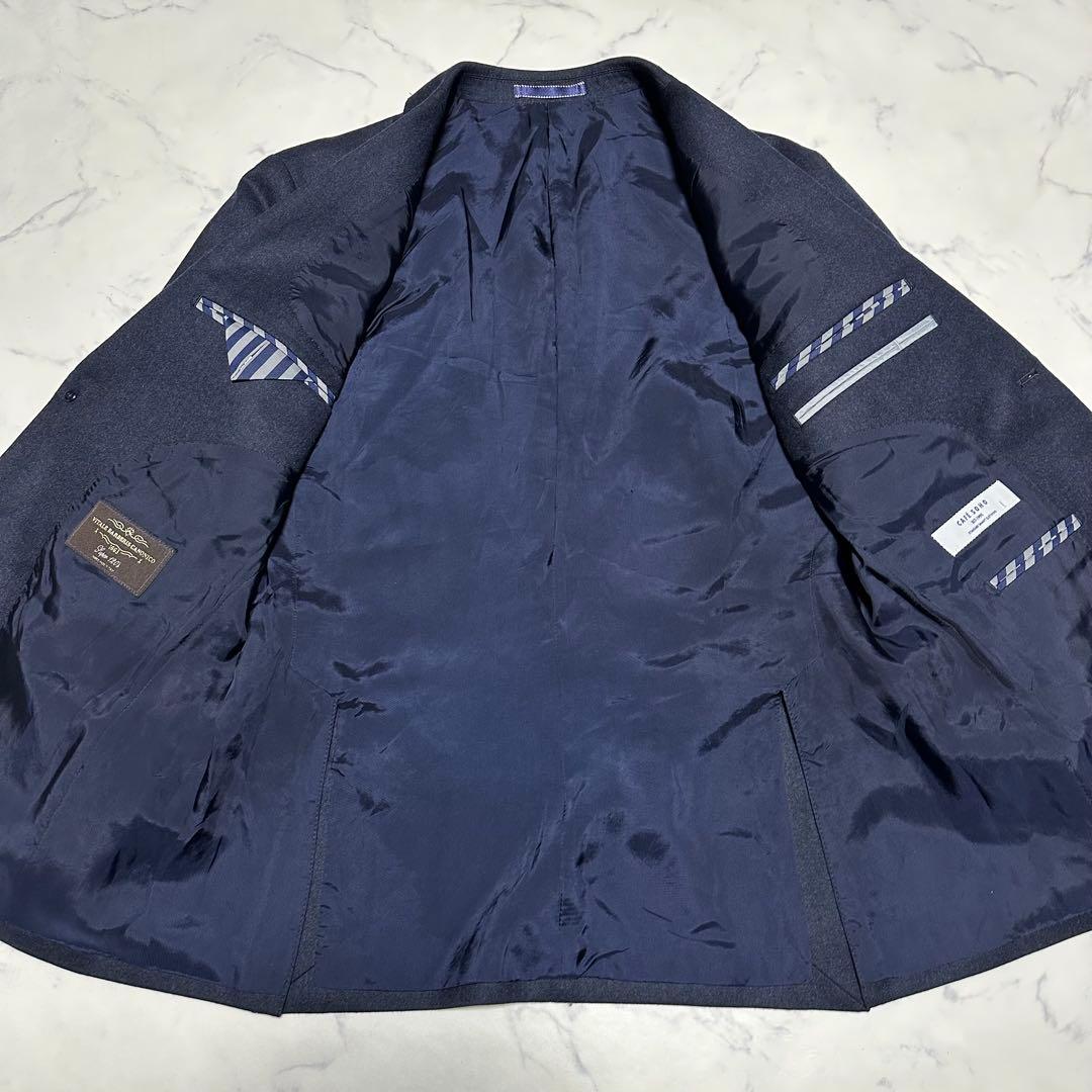 未使用級美品　CAFESOHO ネイビージャケット　カノニコsuper120's