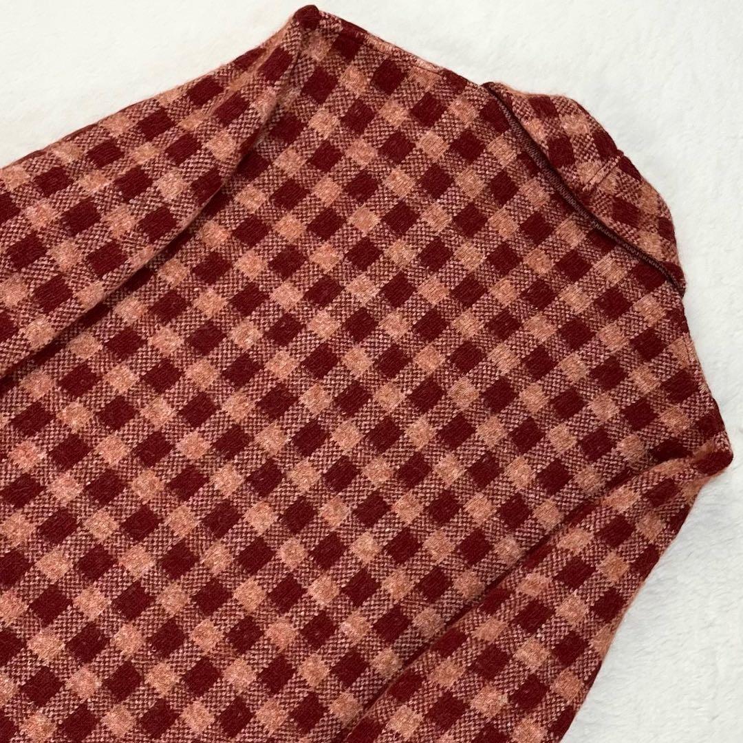未使用級 LARDINI アルパカ六者混 グレンチェック アンコンジャケット M