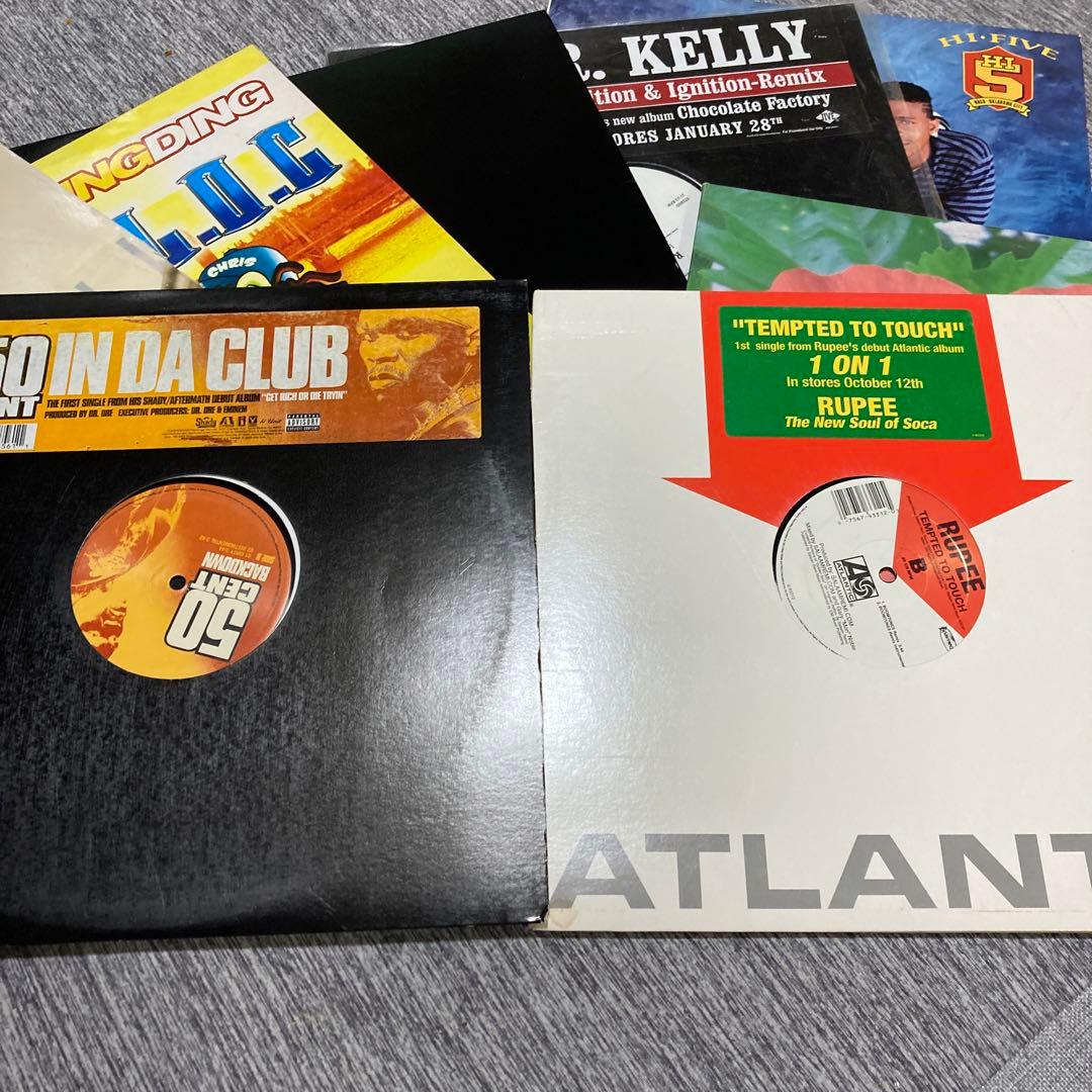 洋楽レコード12枚セット　ピンバッジ　ステッカーセット