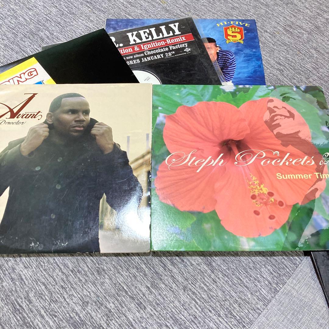 洋楽レコード12枚セット　ピンバッジ　ステッカーセット