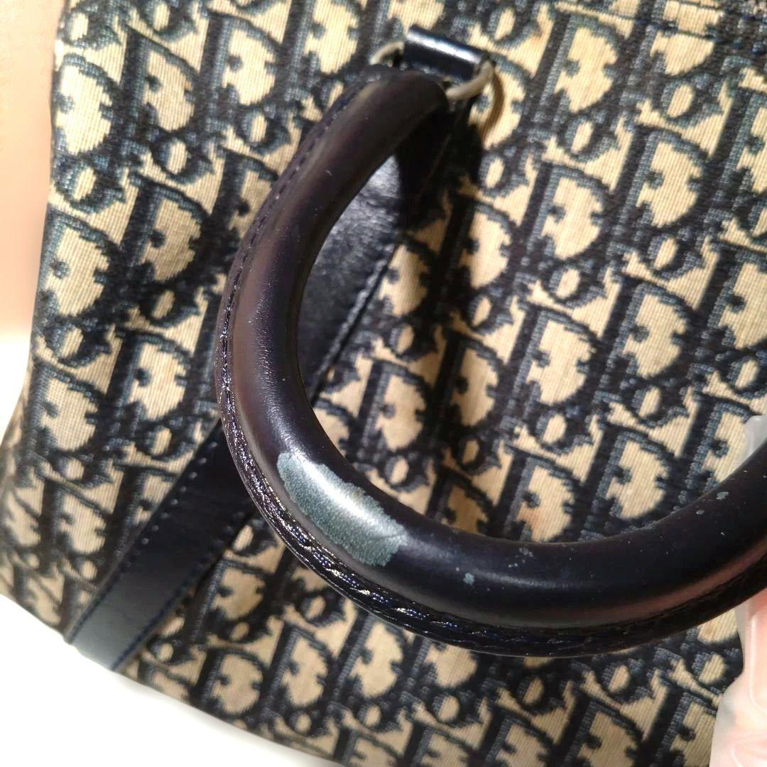 Dior ミニボストンバッグ トロッター キャンバス レザー