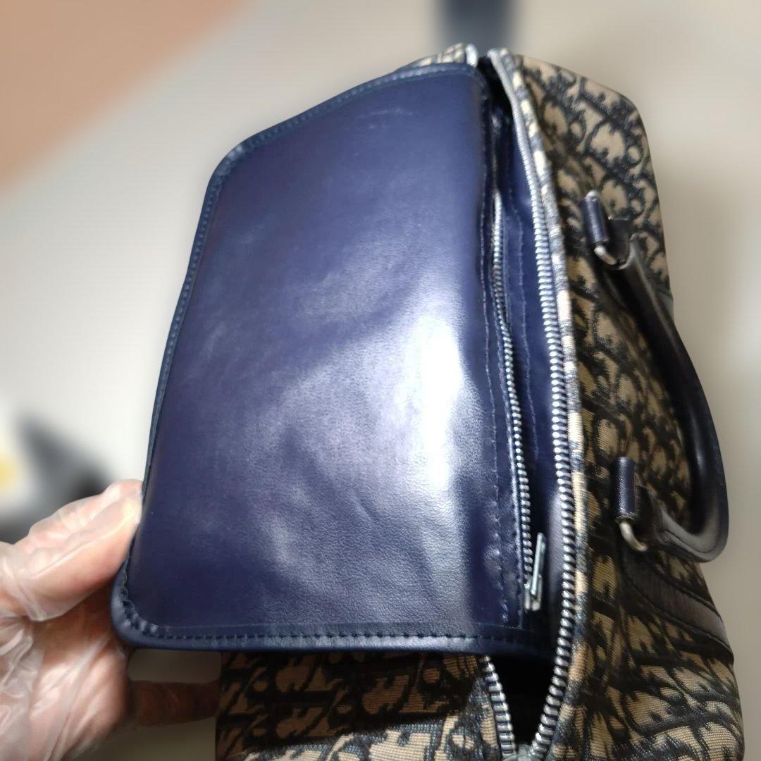 Dior ミニボストンバッグ トロッター キャンバス レザー