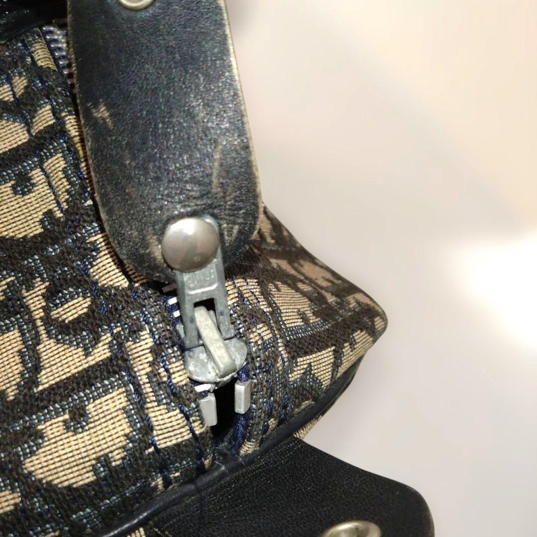 Dior ミニボストンバッグ トロッター キャンバス レザー