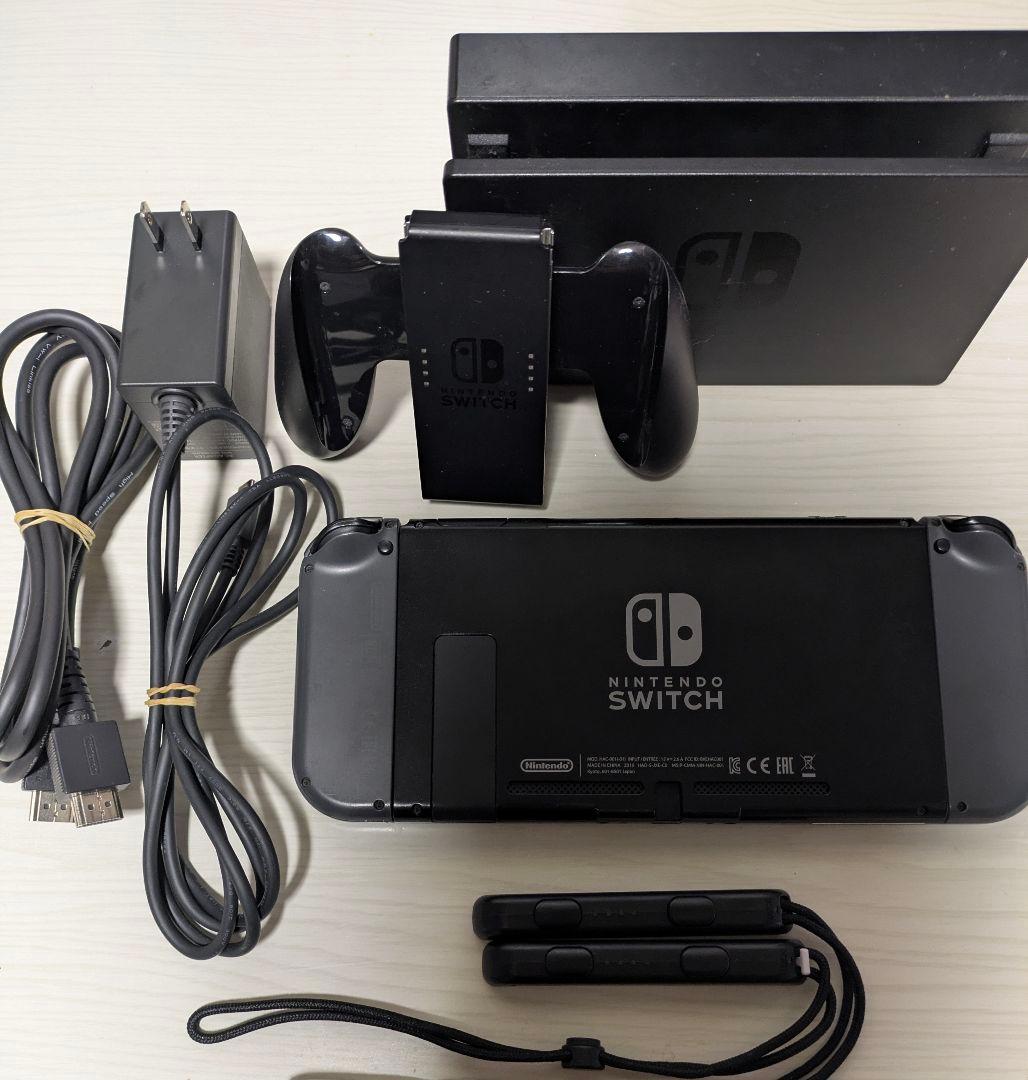 Nintendo Switch 本体 グレー 動作確認、初期化済み