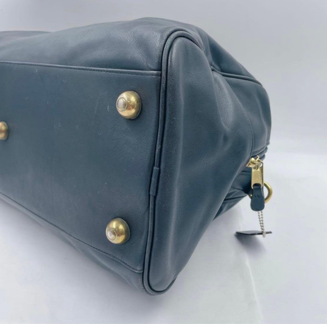 9BM18 COACH コーチ ボストンバッグ レザー ブラック 黒