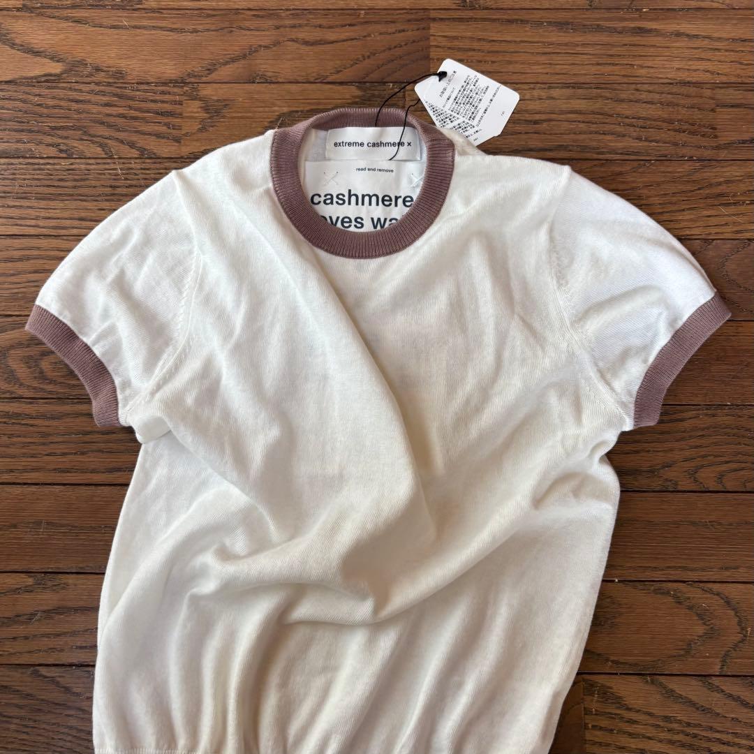 新品　extreme cashmere エクストリームカシミヤ　リンガーTシャツ