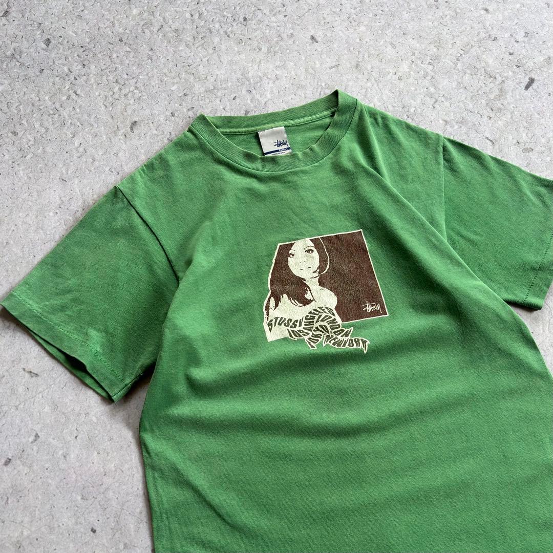 00s old stussy graphic print tee usa製