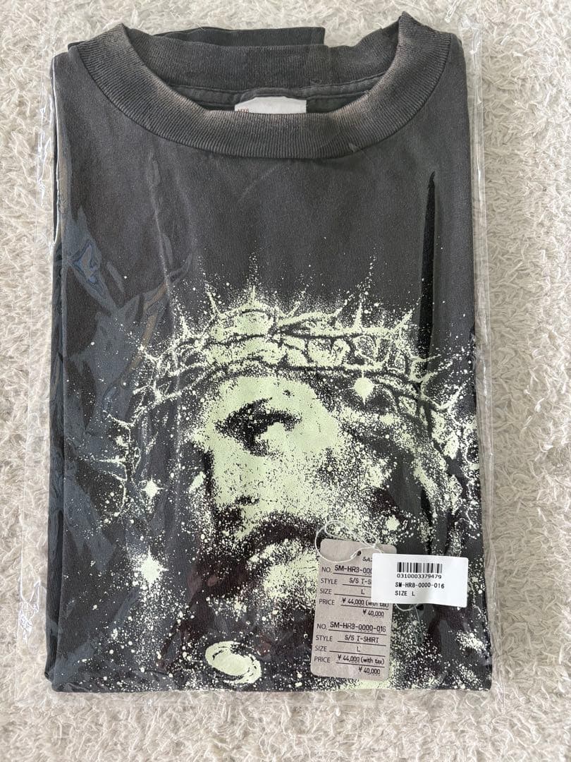 セントマイケル　ジーザスTシャツ　ブラック　Lサイズ
