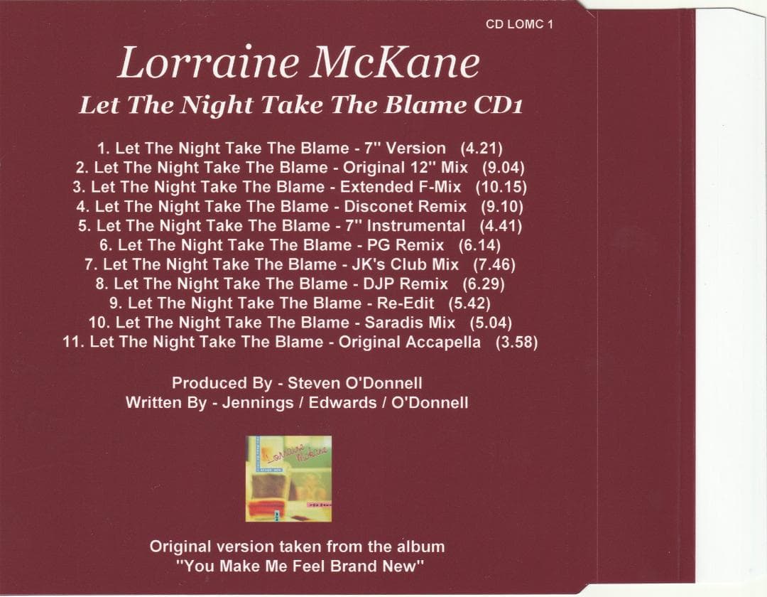 LORRAINE McKANE　哀しみのメモリー　11ヴァージョン収録 CD
