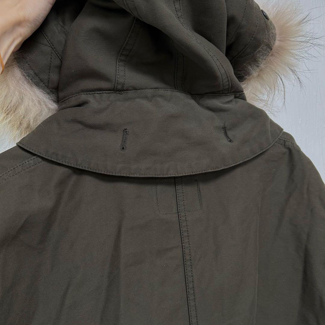ユナイテッドアローズ　モンキータイム　ファー　カーキ　モッズコート　XL