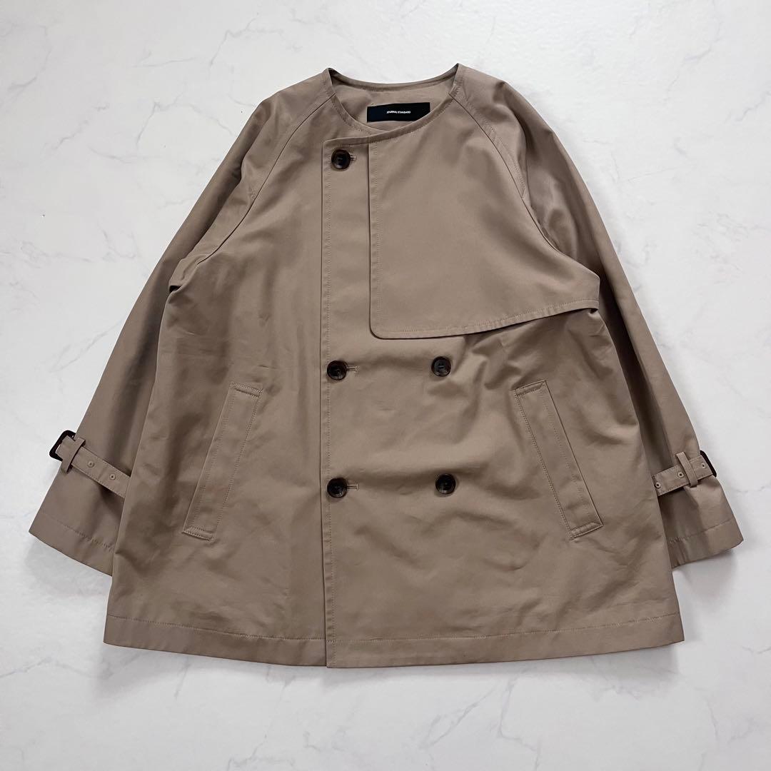 美品　ジャーナルスタンダード C/PEギャバノーカラーショートトレンチ　2024