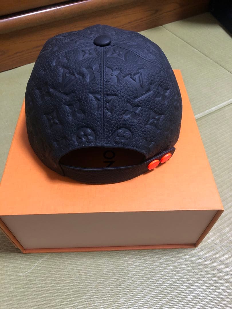 【超美品】LOUIS VUITTON ルイヴィトン モノグラムレザー キャップ黒