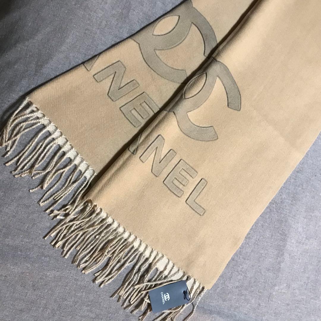 【未使用】CHANEL ストール　ショール　ベージュ★ マフラー　タグ付き