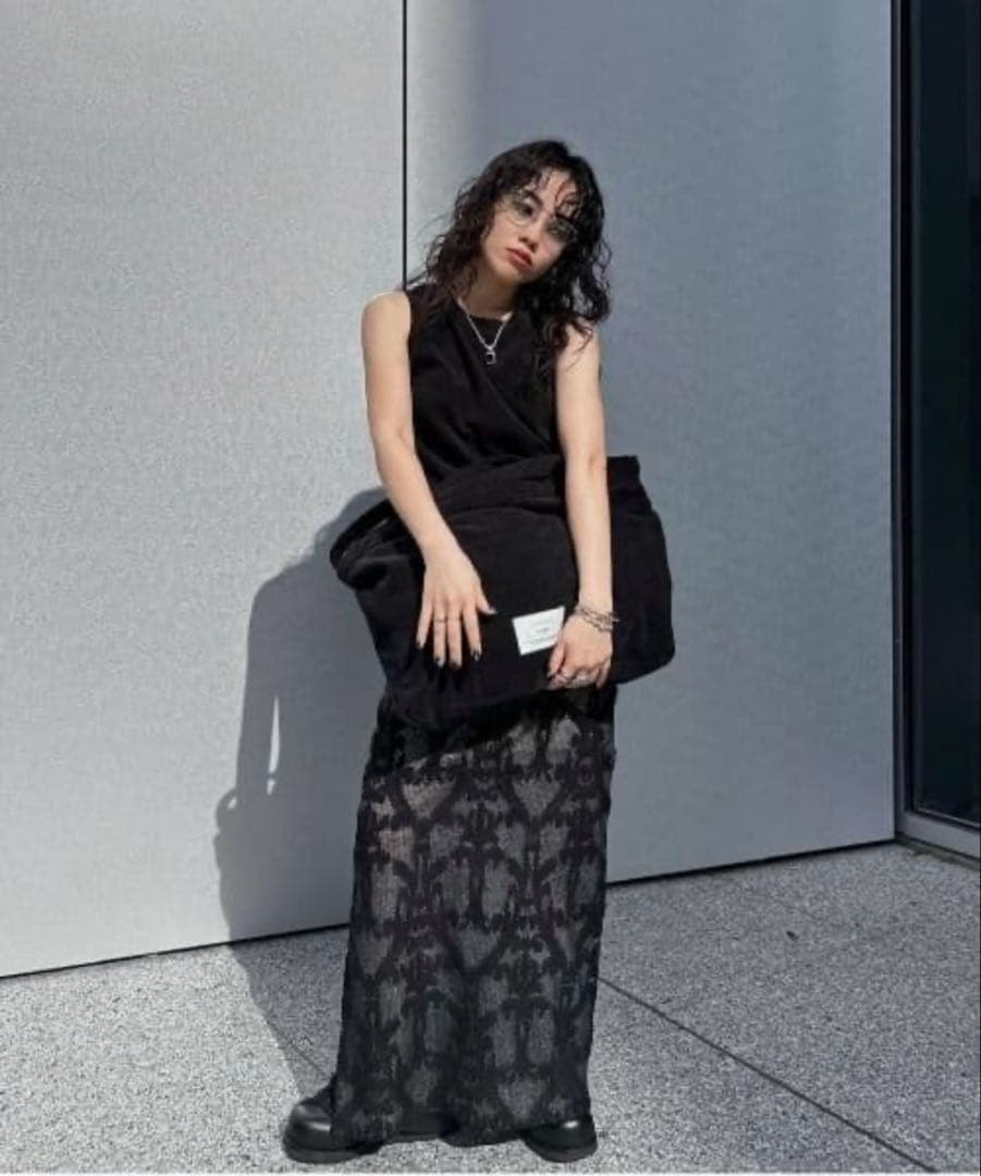 スカート Ameri DAMASK KNIT JACQUARD SKIRT