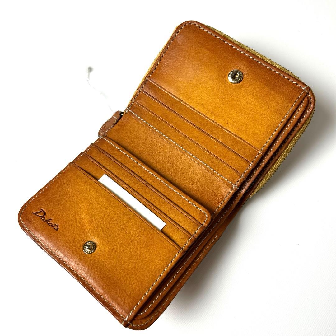 新品【Dakotaダコタ】コラッジョ イタリアンレザー 馬蹄 星 二つ折り財布