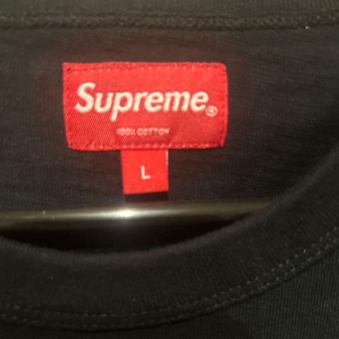 Supreme ロゴプリント Tシャツ L ブラック