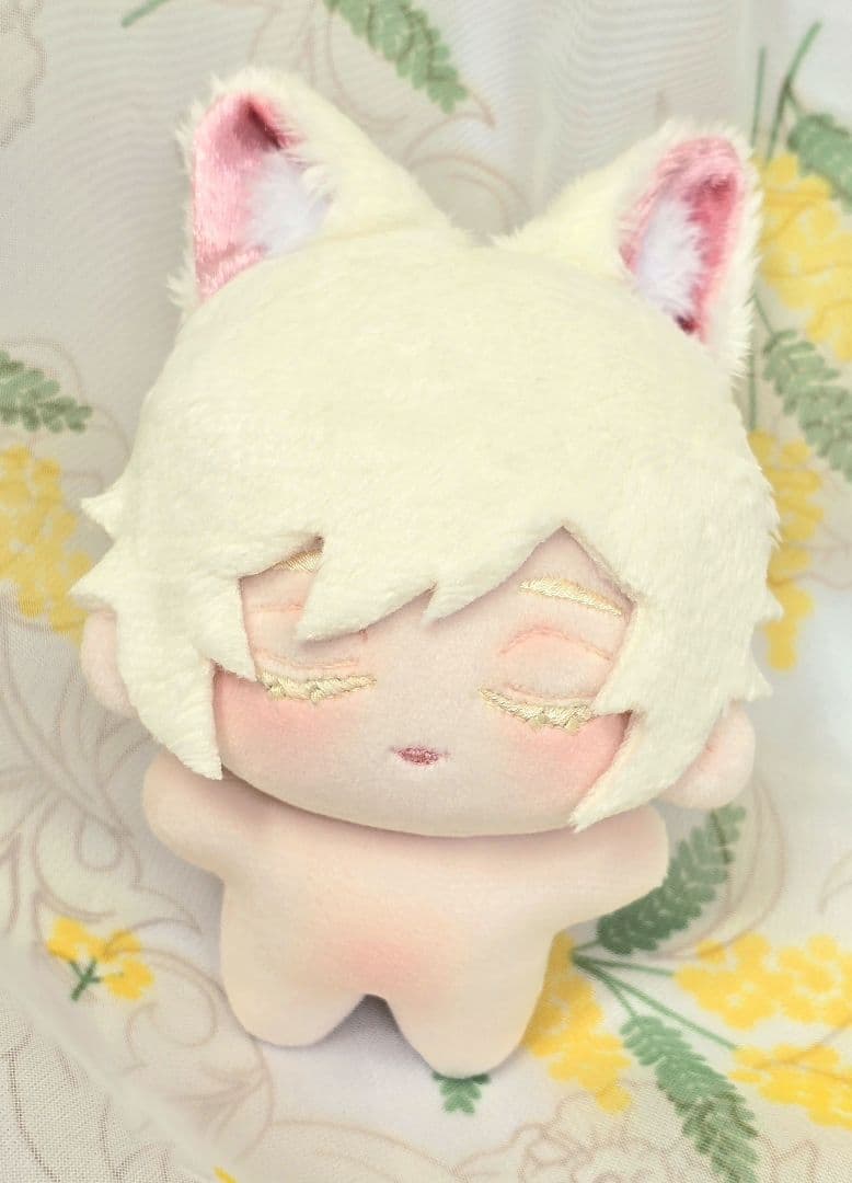自作 無属性 ぬいぐるみ クリーム色の猫くん 10cm
