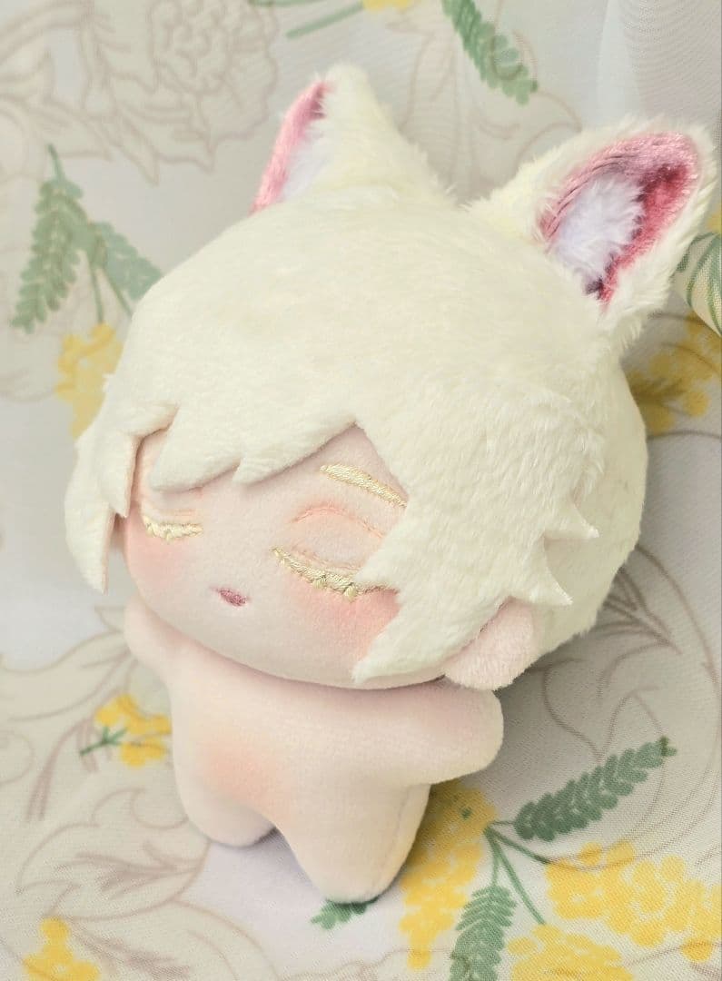 自作 無属性 ぬいぐるみ クリーム色の猫くん 10cm