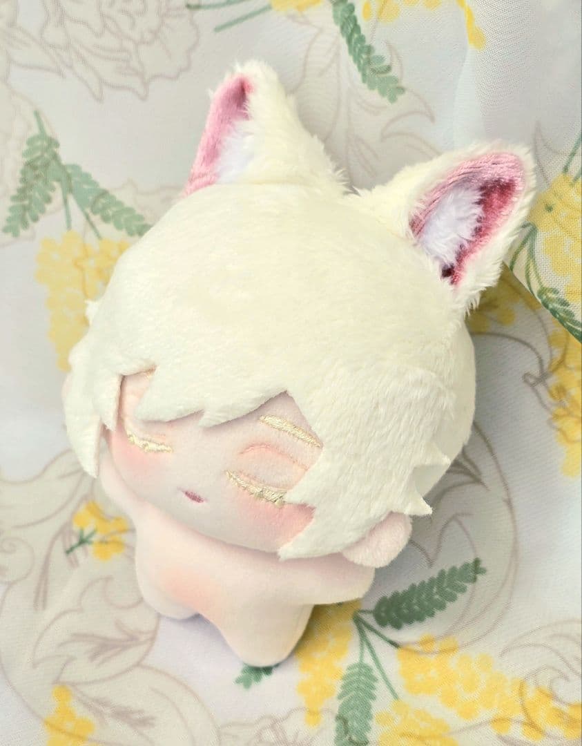 自作 無属性 ぬいぐるみ クリーム色の猫くん 10cm