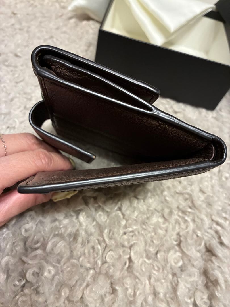 GUCCI GGキャンバス 二つ折り財布　オフィディア