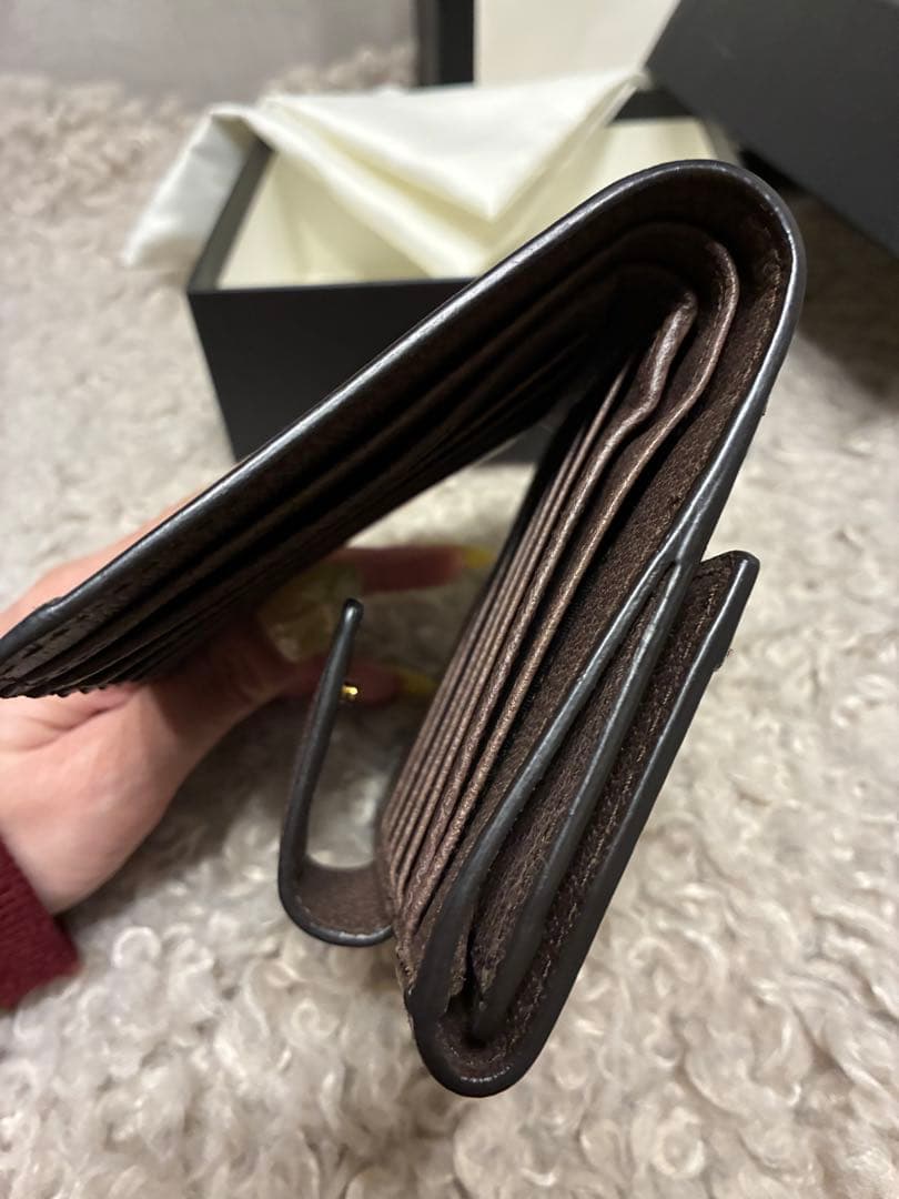 GUCCI GGキャンバス 二つ折り財布　オフィディア
