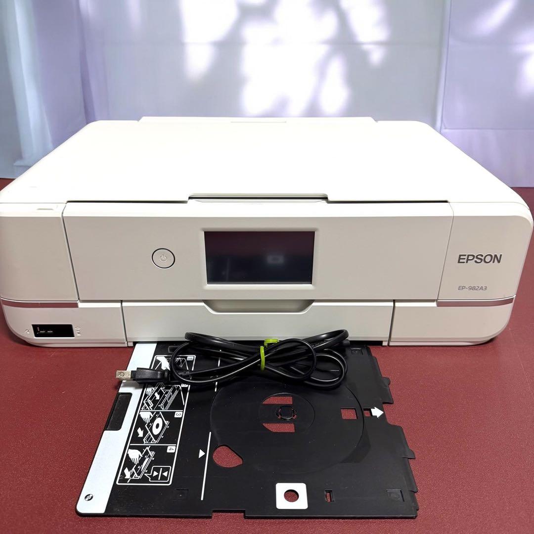 ☆美品 エプソン EP-982A3 ホワイト インクジェット プリンター 複合機