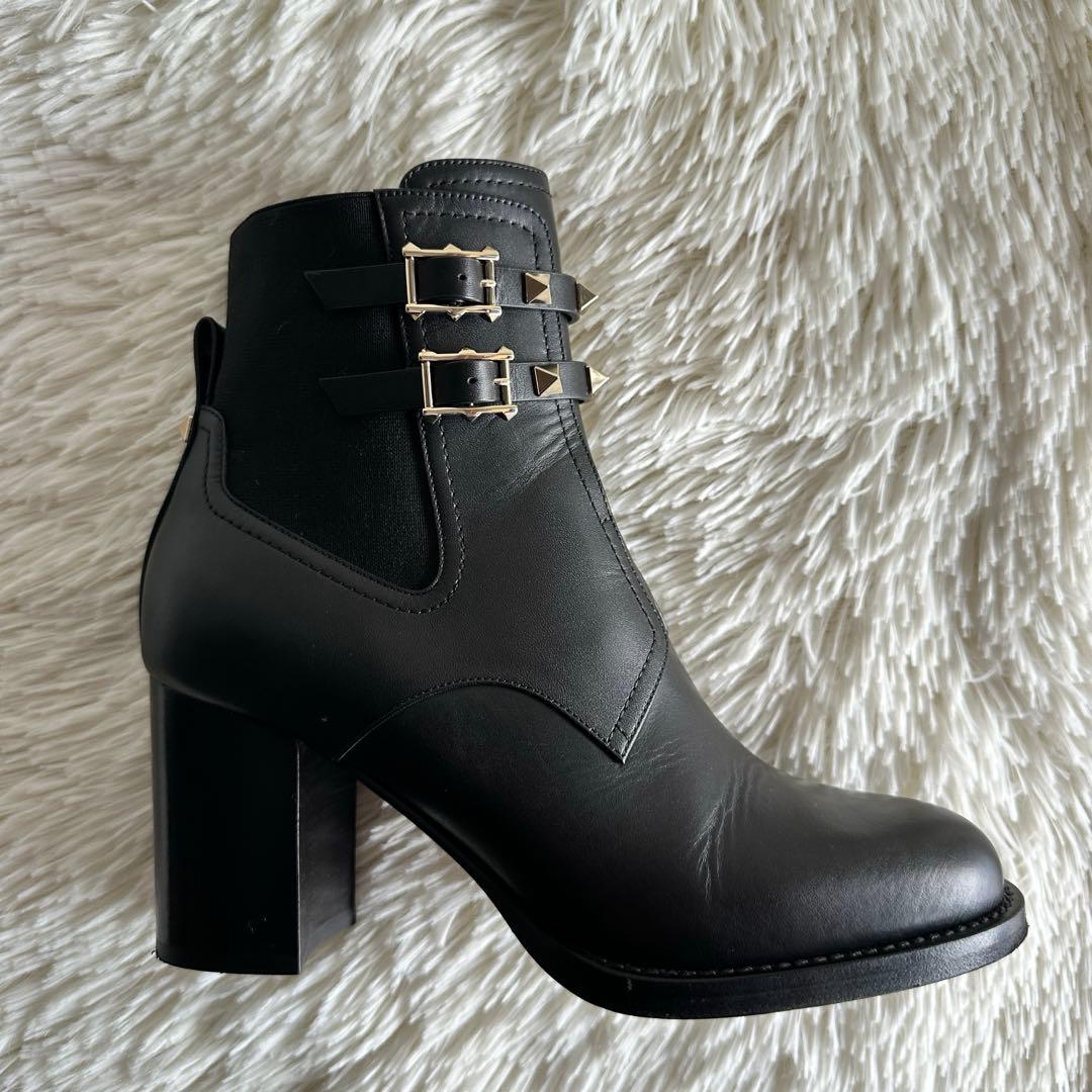 【未使用級】VALENTINO ヴァレンティノ ロックスタッズ サイドゴアブーツ