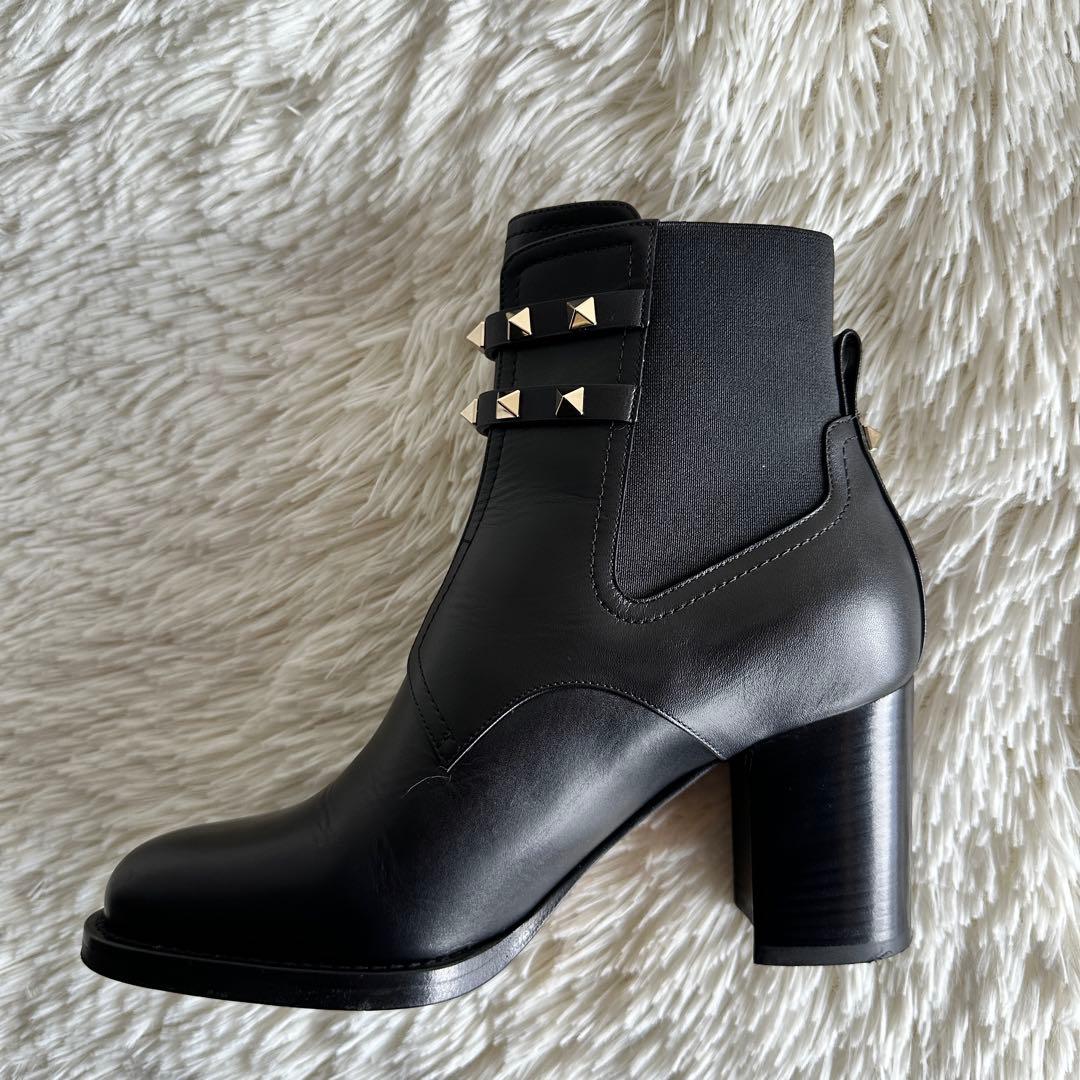 【未使用級】VALENTINO ヴァレンティノ ロックスタッズ サイドゴアブーツ