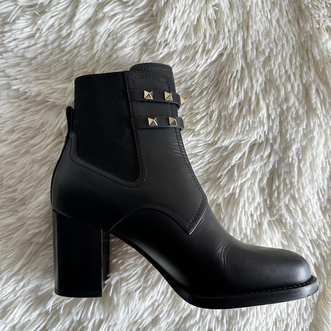 【未使用級】VALENTINO ヴァレンティノ ロックスタッズ サイドゴアブーツ