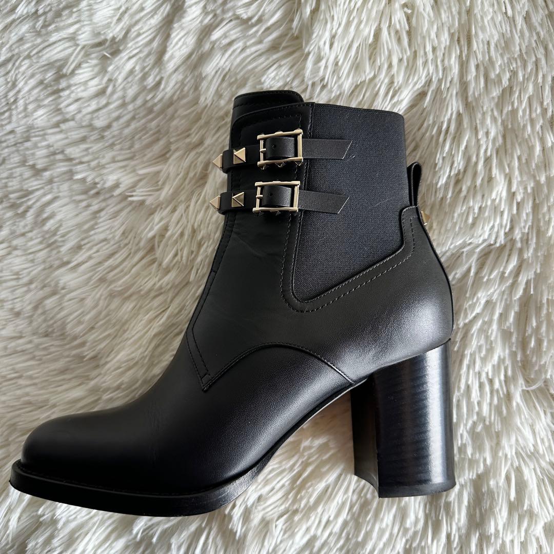 【未使用級】VALENTINO ヴァレンティノ ロックスタッズ サイドゴアブーツ