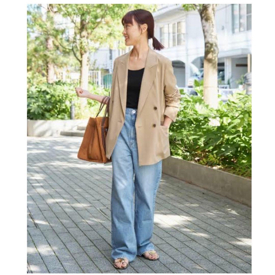 【1度着用のみ美品】 スピックアンドスパン ダブルブレストジャケット 25SS
