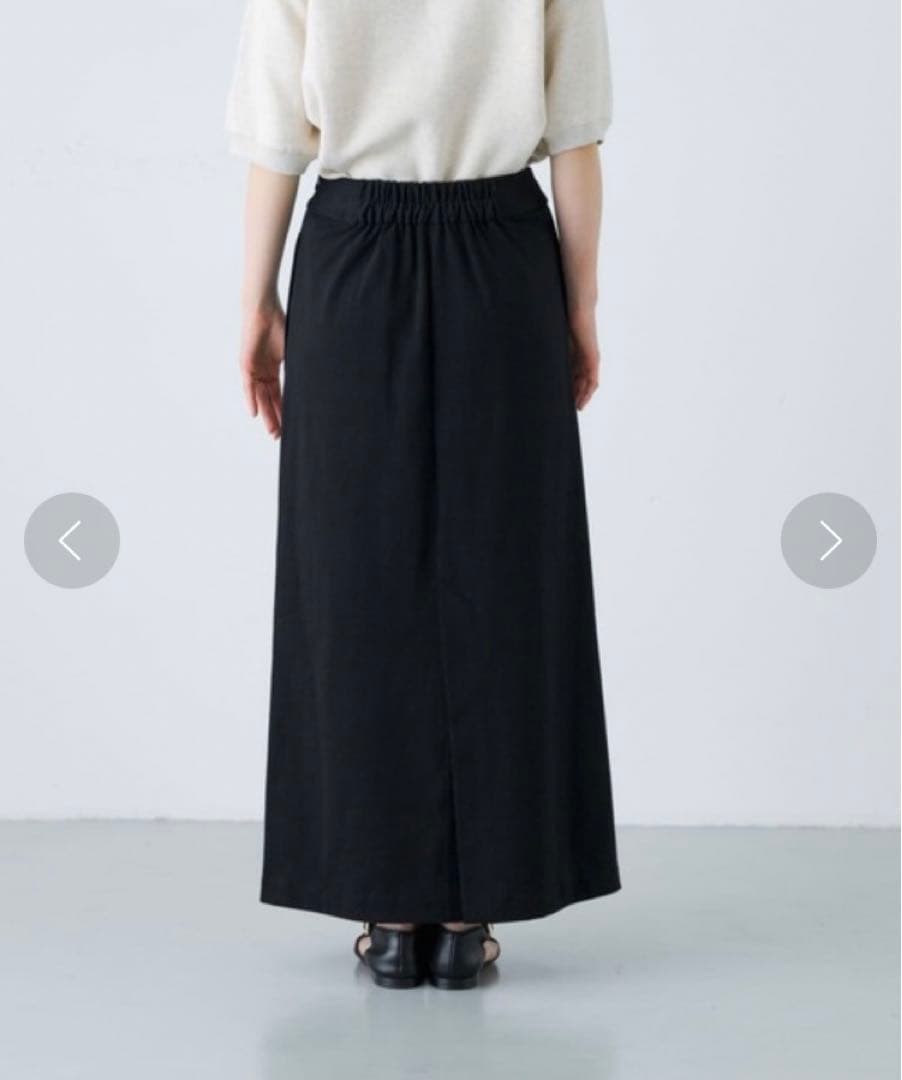 最終値下げ【美品】24SS ストレートカットスカート BLACK 日本製