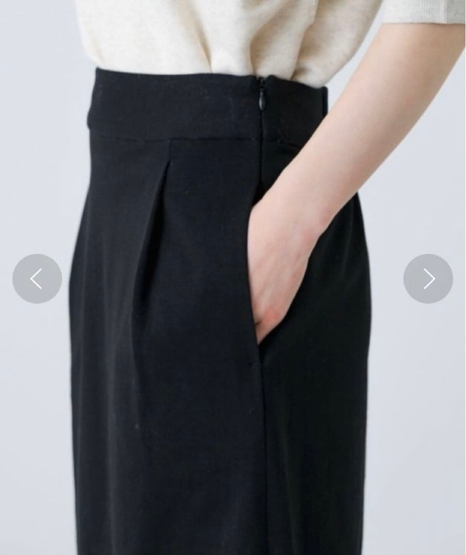 最終値下げ【美品】24SS ストレートカットスカート BLACK 日本製