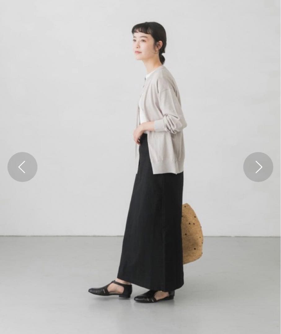 最終値下げ【美品】24SS ストレートカットスカート BLACK 日本製