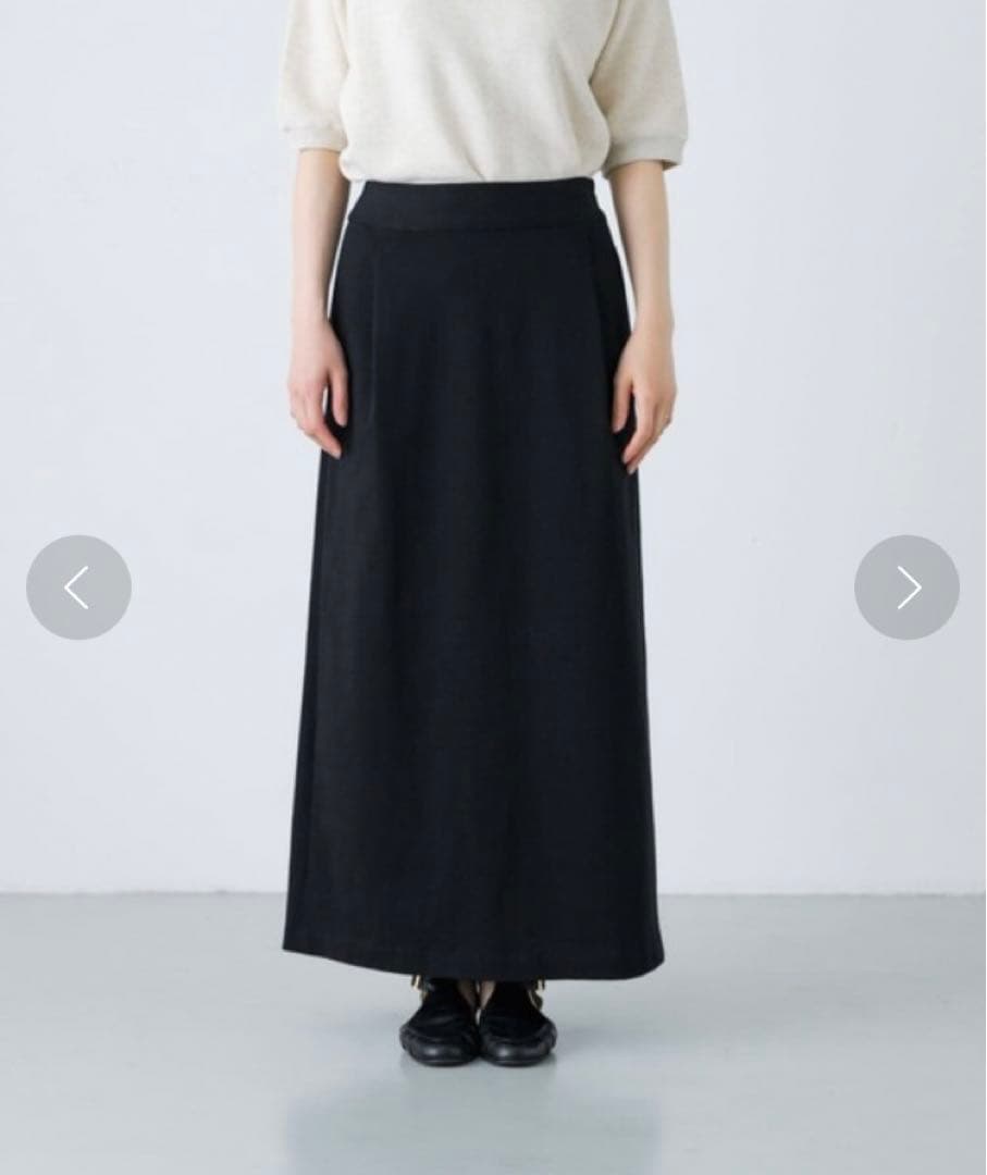 最終値下げ【美品】24SS ストレートカットスカート BLACK 日本製