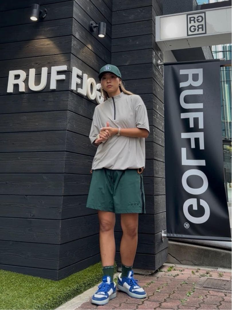 新作　RUFFLOG TNRCN HALF-ZIP TEE ラフロッグ　サイズM