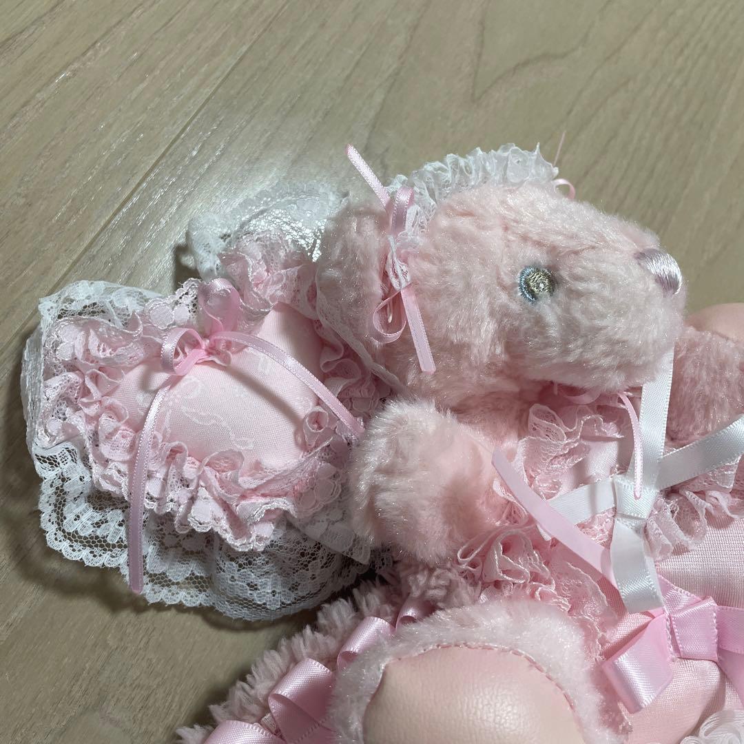 グニフニ♡ぷくぷくハートのくまちゃんマフラー