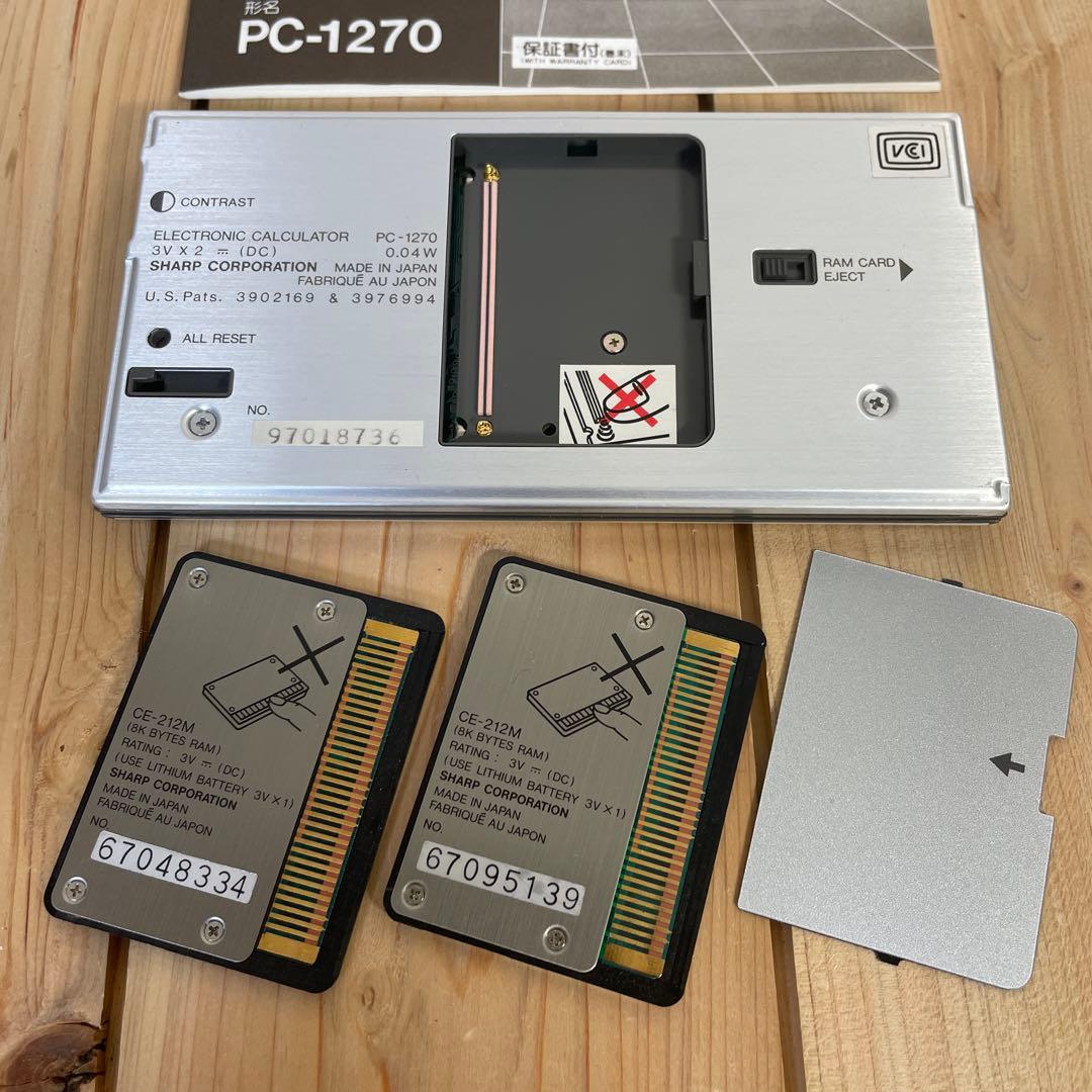 SHARP CE-212M ポケコン用増設RAM 2枚 PC-1270付き
