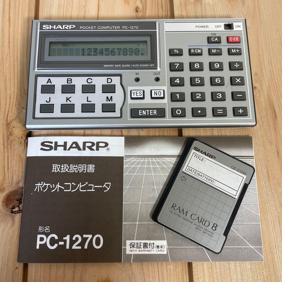 SHARP CE-212M ポケコン用増設RAM 2枚 PC-1270付き