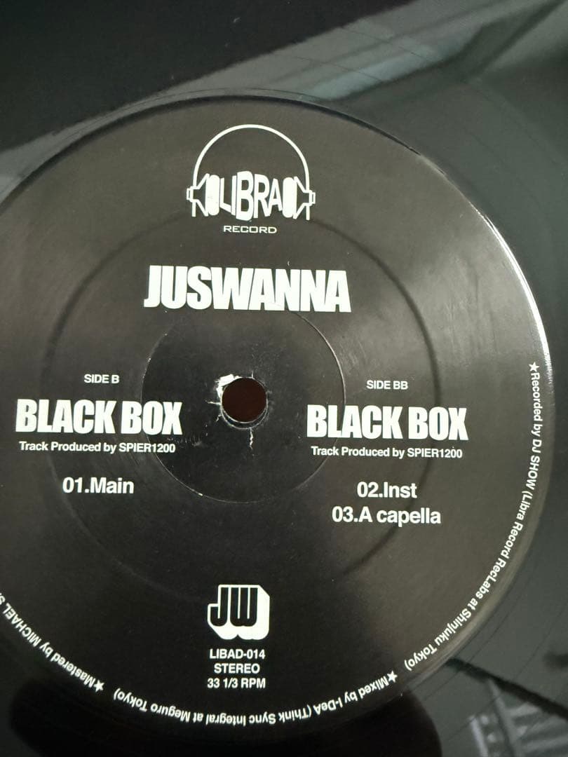 JUSWANNA BLACK BOX 12インチ　レコード