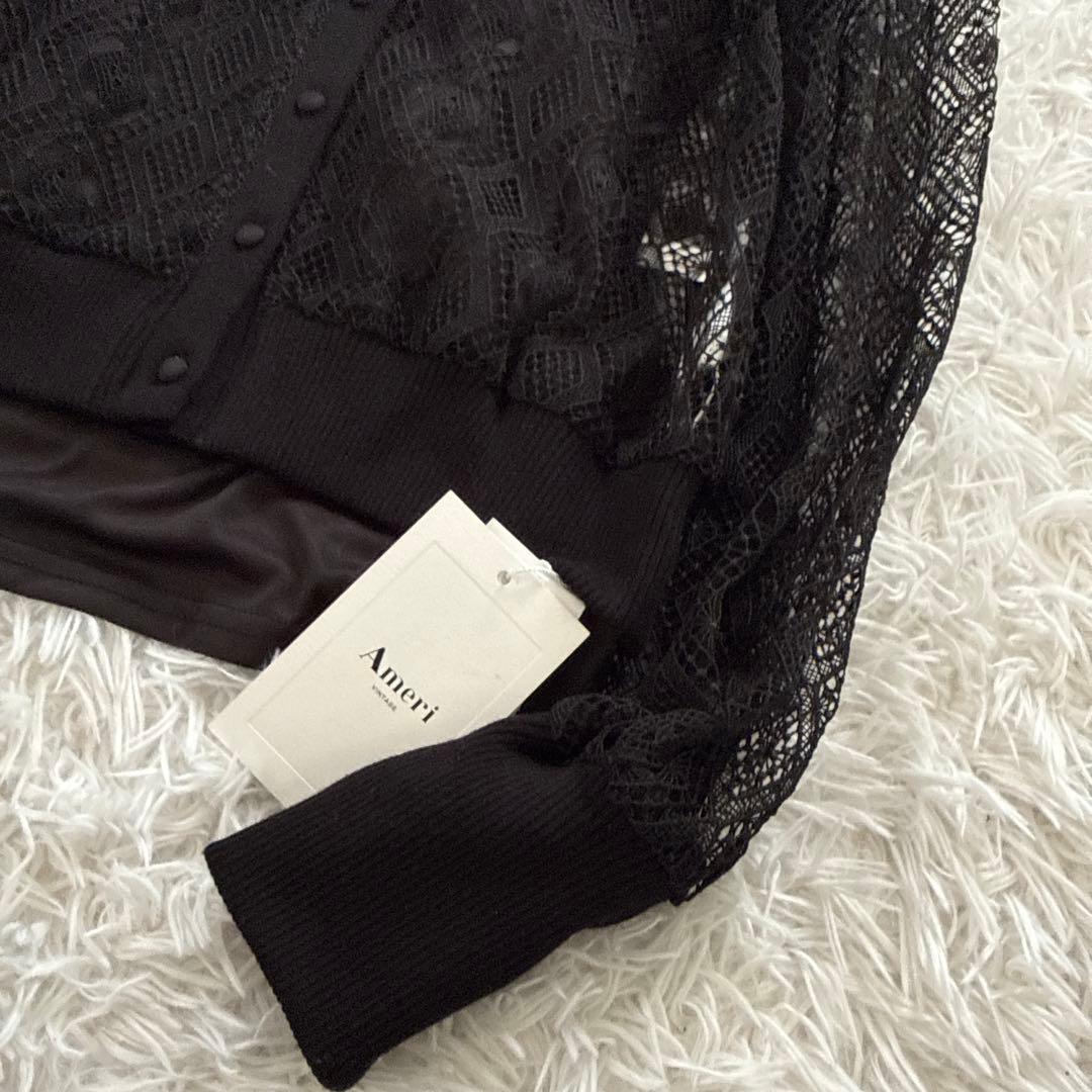 saki☆ 新品Ameri VINTAGE LACE POLO SHIRT