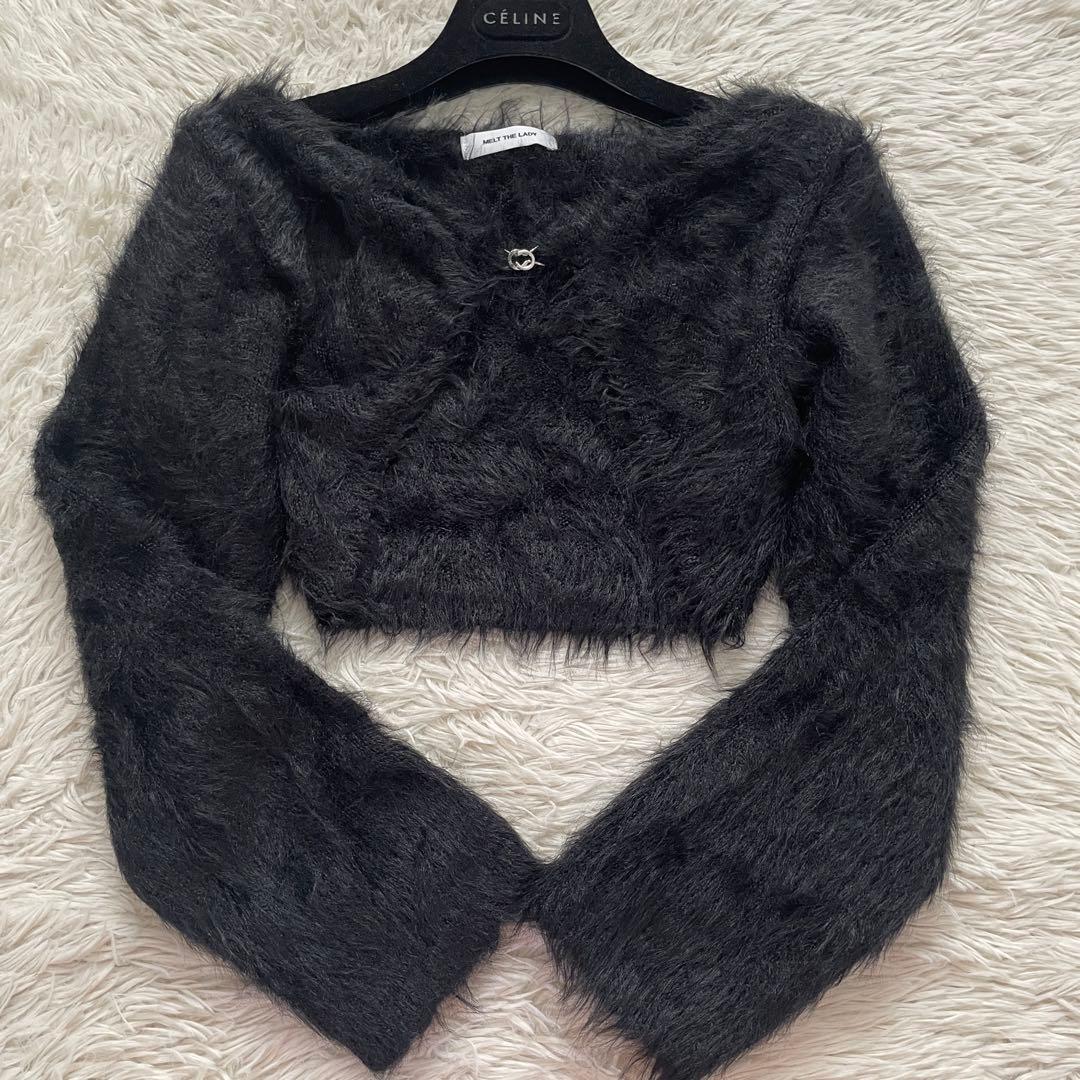 トップス melt the lady minimal knit cardigan