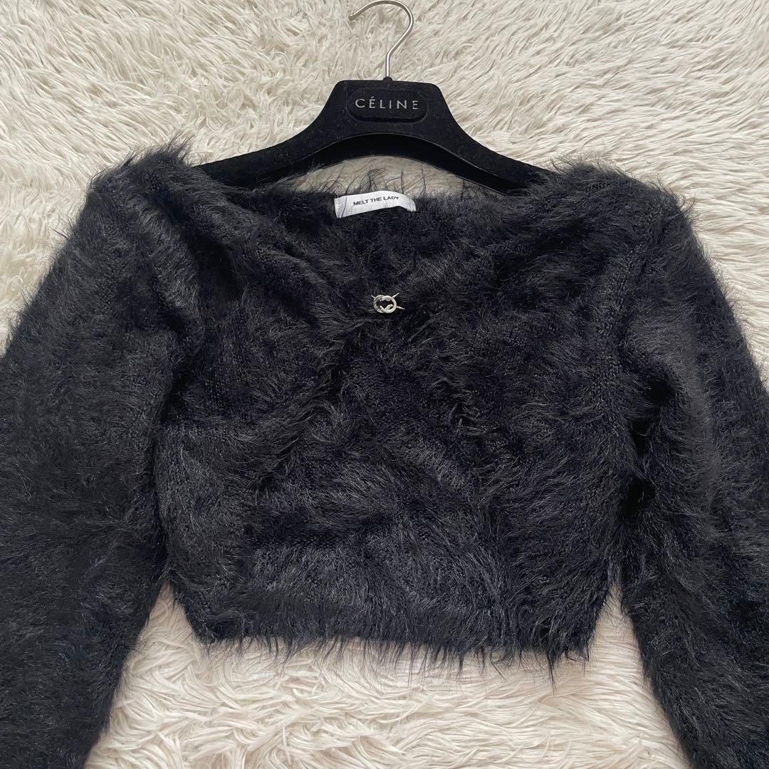 トップス melt the lady minimal knit cardigan