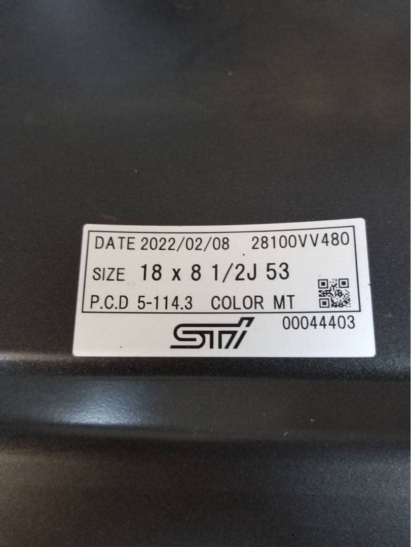 STI パフォーマンスホイール18インチ