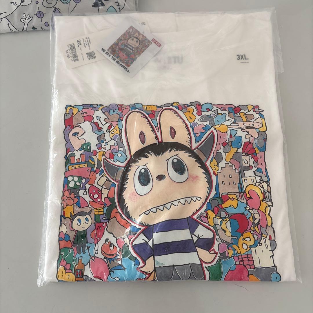 3XL 新品未開封 ラブブ コラボ Tシャツ ユニクロ LABUBU 4種