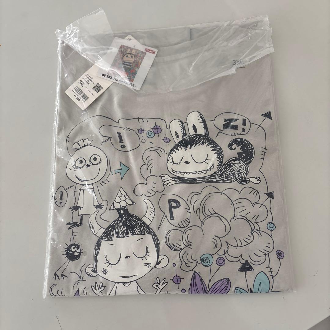 3XL 新品未開封 ラブブ コラボ Tシャツ ユニクロ LABUBU 4種