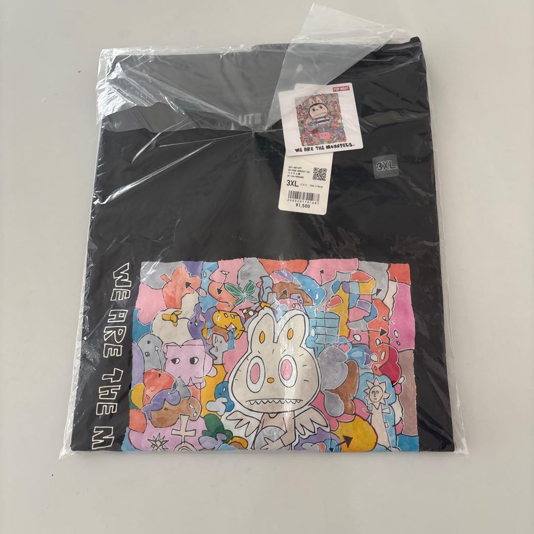 3XL 新品未開封 ラブブ コラボ Tシャツ ユニクロ LABUBU 4種