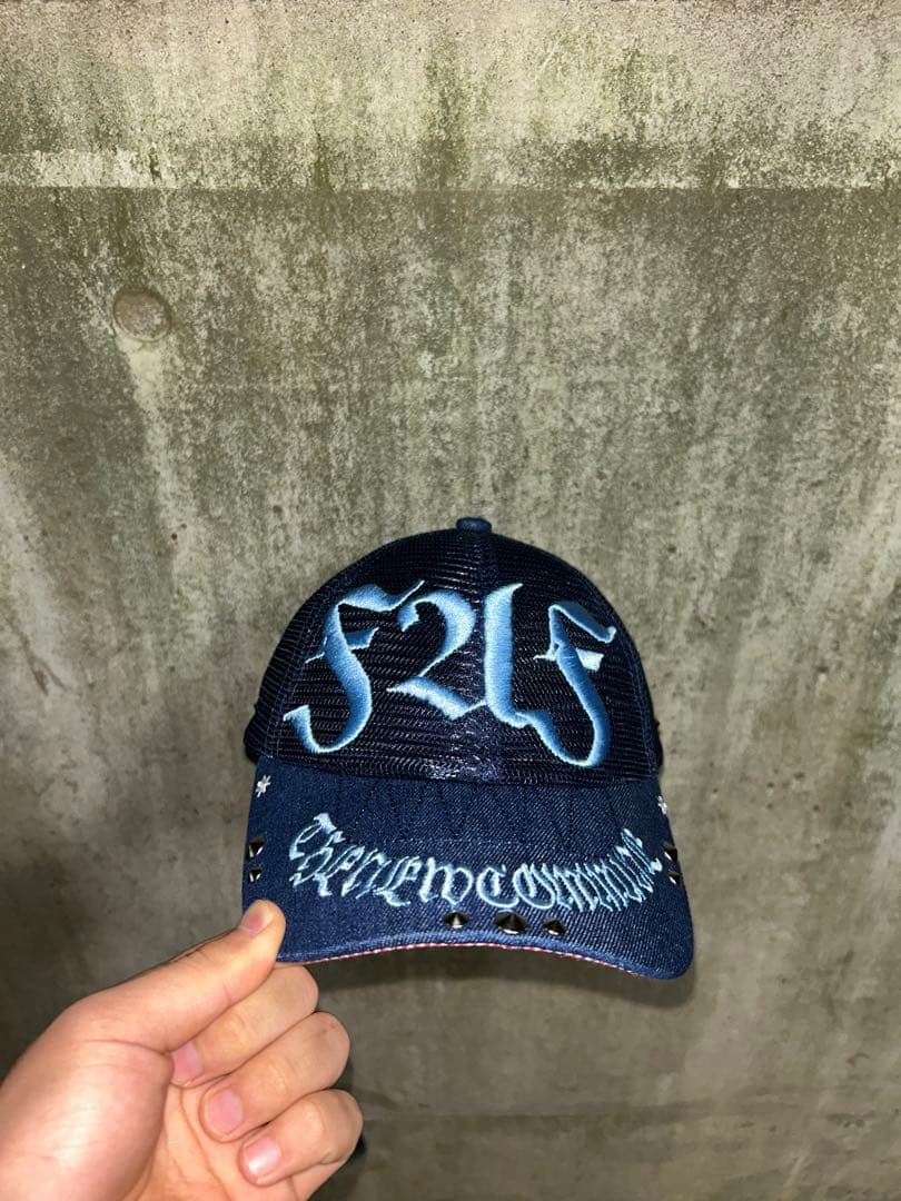 O別注　FAKE AS FLOWERS Studed faf mesh cap