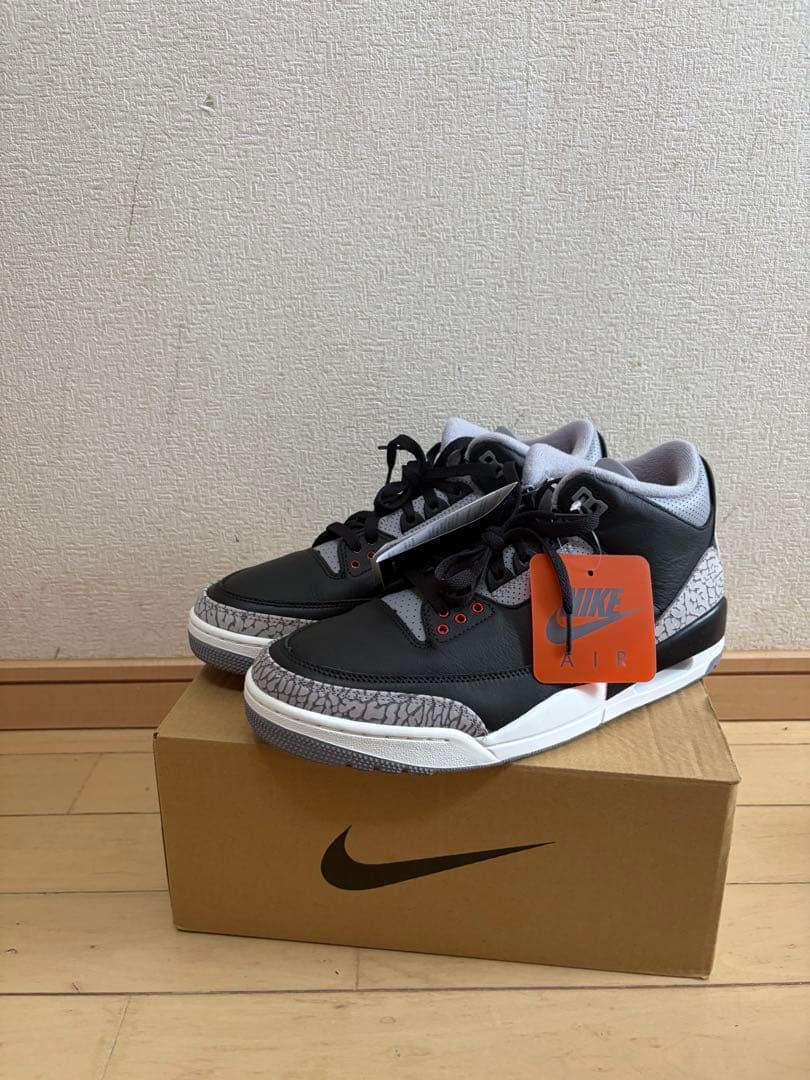 靴 Nike Air Jordan 3 Retro Black Cement2024